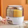 Rotating Grain Storage Container Dispenser - 7 Litre Rice and Cereal Organizer